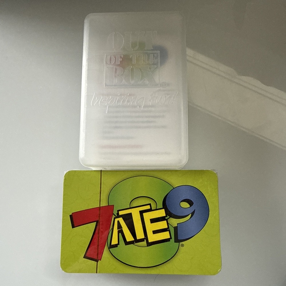 New 7 ATE 9 CARD GAME~ Out of the Box Games~ COMPLETE~ Fast & Fun~